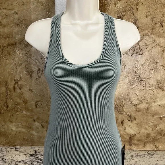 Lulus Ribbed Knit Maxi Dress Size XS Relaxed but Not Least Sleeveless Green NWT - Picture 2 of 9